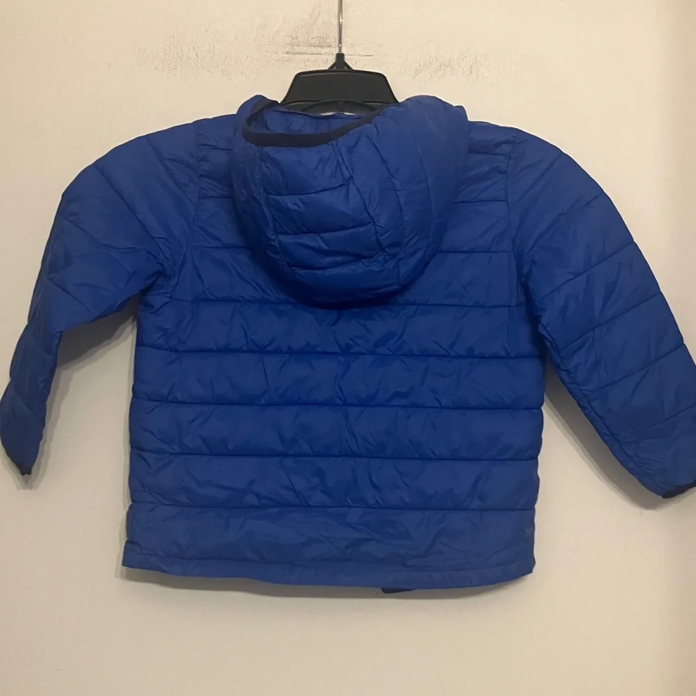 Bay gap light puffer weight water resistant hooded blue full zip 4T toddler